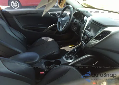 2012 Hyundai Veloster Base W/Black z USA, uszkodzony, nr VIN KMHTC6AD4CU065676